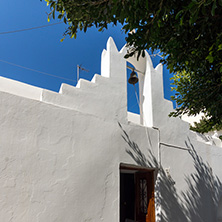White chuch in town of Parakia, Paros island, Cyclades, Greece