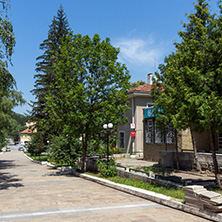 GODECH, BULGARIA - JULY 14, 2014: The center of town of Godech, Sofia Region, Bulgaria