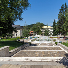 GODECH, BULGARIA - JULY 14, 2014: The center of town of Godech, Sofia Region, Bulgaria