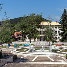 GODECH, BULGARIA - JULY 14, 2014: The center of town of Godech, Sofia Region, Bulgaria