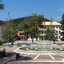 GODECH, BULGARIA - JULY 14, 2014: The center of town of Godech, Sofia Region, Bulgaria