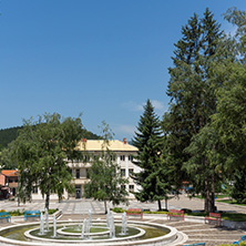 GODECH, BULGARIA - JULY 14, 2014: The center of town of Godech, Sofia Region, Bulgaria