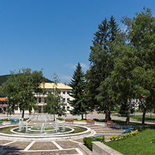 GODECH, BULGARIA - JULY 14, 2014: The center of town of Godech, Sofia Region, Bulgaria