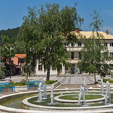 GODECH, BULGARIA - JULY 14, 2014: The center of town of Godech, Sofia Region, Bulgaria