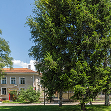 GODECH, BULGARIA - JULY 14, 2014: The center of town of Godech, Sofia Region, Bulgaria