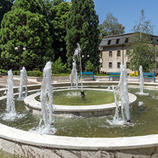 GODECH, BULGARIA - JULY 14, 2014: The center of town of Godech, Sofia Region, Bulgaria