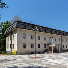 GODECH, BULGARIA - JULY 14, 2014: The center of town of Godech, Sofia Region, Bulgaria