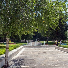 GODECH, BULGARIA - JULY 14, 2014: The center of town of Godech, Sofia Region, Bulgaria