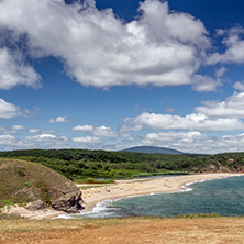 Landscape with beach at the mouth of the Veleka River, Sinemorets village, Burgas Region, Bulgaria