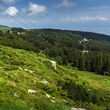 Amazing Landscape with green hills at Vitosha Mountain, Sofia City Region, Bulgaria