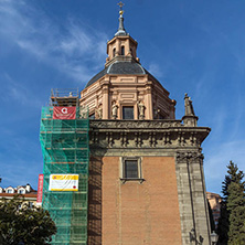 MADRID, SPAIN - JANUARY 23, 2018: Amazing view of St. Andrew Church in City of Madrid, Spain