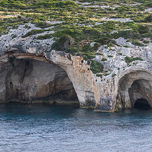 Sunset view of Blue Caves, Zakynthos, Greece