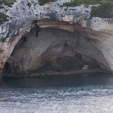 Sunset view of Blue Caves, Zakynthos, Greece