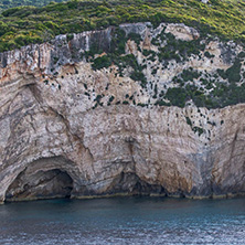 Sunset view of Blue Caves, Zakynthos, Greece