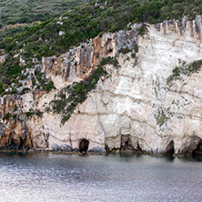 Sunset view of Blue Caves, Zakynthos, Greece