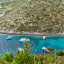 Amazing Panorama of Stenitis beach at Zakynthos island, Greece