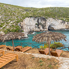 Amazing Panorama of Limnionas beach at Zakynthos island, Greece