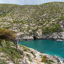 Amazing Panorama of Limnionas beach at Zakynthos island, Greece