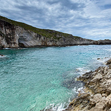 Amazing Panorama of Limnionas beach at Zakynthos island, Greece