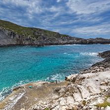 Amazing Panorama of Limnionas beach at Zakynthos island, Greece