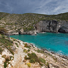 Amazing Panorama of Limnionas beach at Zakynthos island, Greece