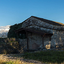 IOANNINA, GREECE - DECEMBER 27, 2014: Amazing Sunset view of Byzantine Museum in castle of Ioannina, Epirus, Greece