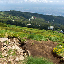 Panorama with green hills at Vitosha Mountain, Sofia City Region, Bulgaria