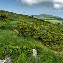 Panorama with green hills at Vitosha Mountain, Sofia City Region, Bulgaria