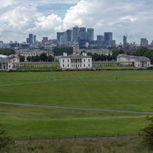LONDON, ENGLAND - JUNE 17, 2016: Amazing Panorama from Greenwich, London, England, United Kingdom