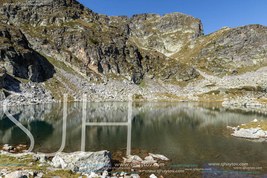 Amazing Landscape Elenski lakes near Malyovitsa peak, Rila Mountain, Bulgaria