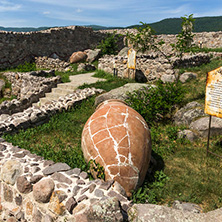 PERISTERA FORTRESS, PESHTERA, BULGARIA - MAY 5, 2018: Ruins of Ancient Byzantine fortress The Peristera in town of Peshtera, Pazardzhik Region, Bulgaria