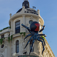 MADRID, SPAIN - JANUARY 23, 2018: Facade of Teatro Calderon in City of Madrid, Spain