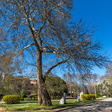 SANDANSKI, BULGARIA - APRIL 4, 2018: Spring view of Park St. Vrach in town of Sandanski, Bulgaria