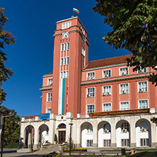 PLEVEN, BULGARIA - SEPTEMBER 20, 2015:  Building of  Town hall in center of city of Pleven, Bulgaria