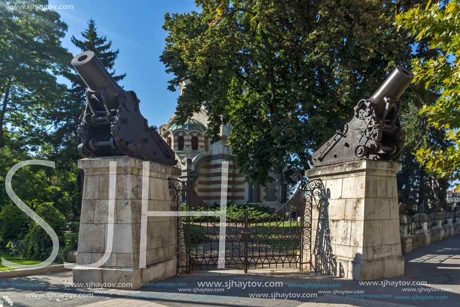 PLEVEN, BULGARIA - SEPTEMBER 20, 2015: St. George the Conqueror Chapel Mausoleum, City of Pleven, Bulgaria