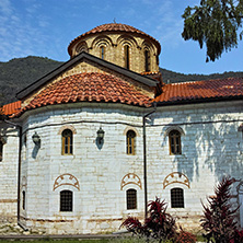 BACHKOVO MONASTERY, BULGARIA - AUGUST 30, 2015:  Buildings in Medieval Bachkovo Monastery, Bulgaria
