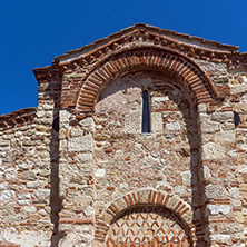NESSEBAR, BULGARIA - AUGUST 12, 2018: Summer view of Ancient Church of Saint John the Baptist in the town of Nessebar, Burgas Region, Bulgaria