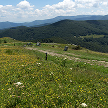 Amazing Summer Landscape to Stara Planina (Balkan) Mountains from Shipka peak , Stara Zagora Region, Bulgaria