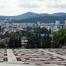 STARA ZAGORA, BULGARIA - AUGUST 5, 2018: Panoramic view of city of Stara Zagora, Bulgaria