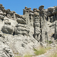 Landscape with rock formation The Stone Dolls of Kuklica near town of Kratovo, Republic of Macedonia