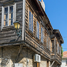 NESSEBAR, BULGARIA - AUGUST 12, 2018: Typical Street in old town of Nessebar, Burgas Region, Bulgaria