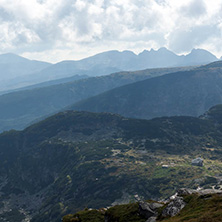 Landscape of Malyovitsa peak, view from The Seven Rila Lakes,Rila Mountan, Bulgaria