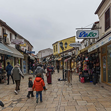 SKOPJE, REPUBLIC OF MACEDONIA - FEBRUARY 24, 2018: Old Bazaar (Old Market) in city of Skopje, Republic of Macedonia
