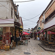 SKOPJE, REPUBLIC OF MACEDONIA - FEBRUARY 24, 2018: Old Bazaar (Old Market) in city of Skopje, Republic of Macedonia