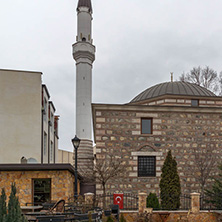 SKOPJE, REPUBLIC OF MACEDONIA - FEBRUARY 24, 2018: Mosque in old town of city of Skopje, Republic of Macedonia