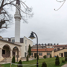 SKOPJE, REPUBLIC OF MACEDONIA - FEBRUARY 24, 2018: Mosque in old town of city of Skopje, Republic of Macedonia