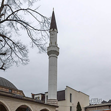 SKOPJE, REPUBLIC OF MACEDONIA - FEBRUARY 24, 2018: Mosque in old town of city of Skopje, Republic of Macedonia
