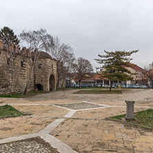 SKOPJE, REPUBLIC OF MACEDONIA - FEBRUARY 24, 2018: Ruins of Kurshumli An in old town of city of Skopje, Republic of Macedonia