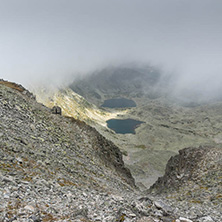 Amazing panoramic view from Musala peak, Rila mountain, Bulgaria