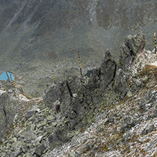 Amazing panoramic view from Musala peak, Rila mountain, Bulgaria